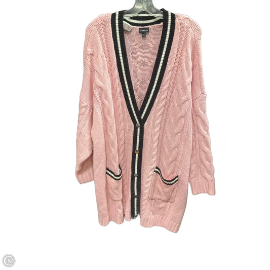 Sweater Cardigan By Torrid In Pink, Size: 3x