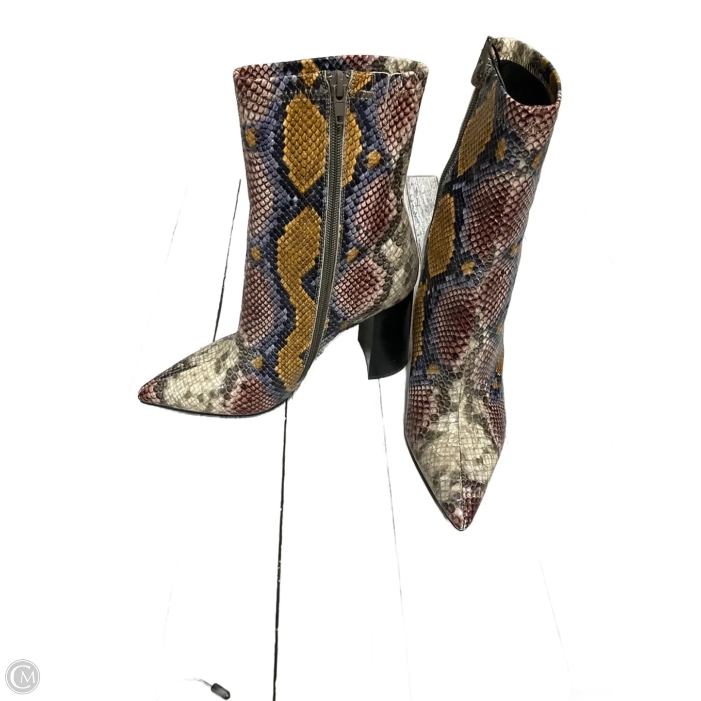 Boots Ankle Heels By Jeffrey Campbell In Snakeskin Print, Size: 7
