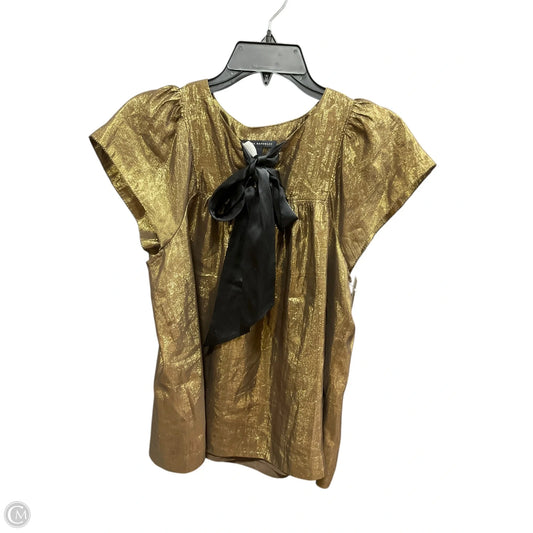 Top Short Sleeve By Banana Republic In Gold, Size: S