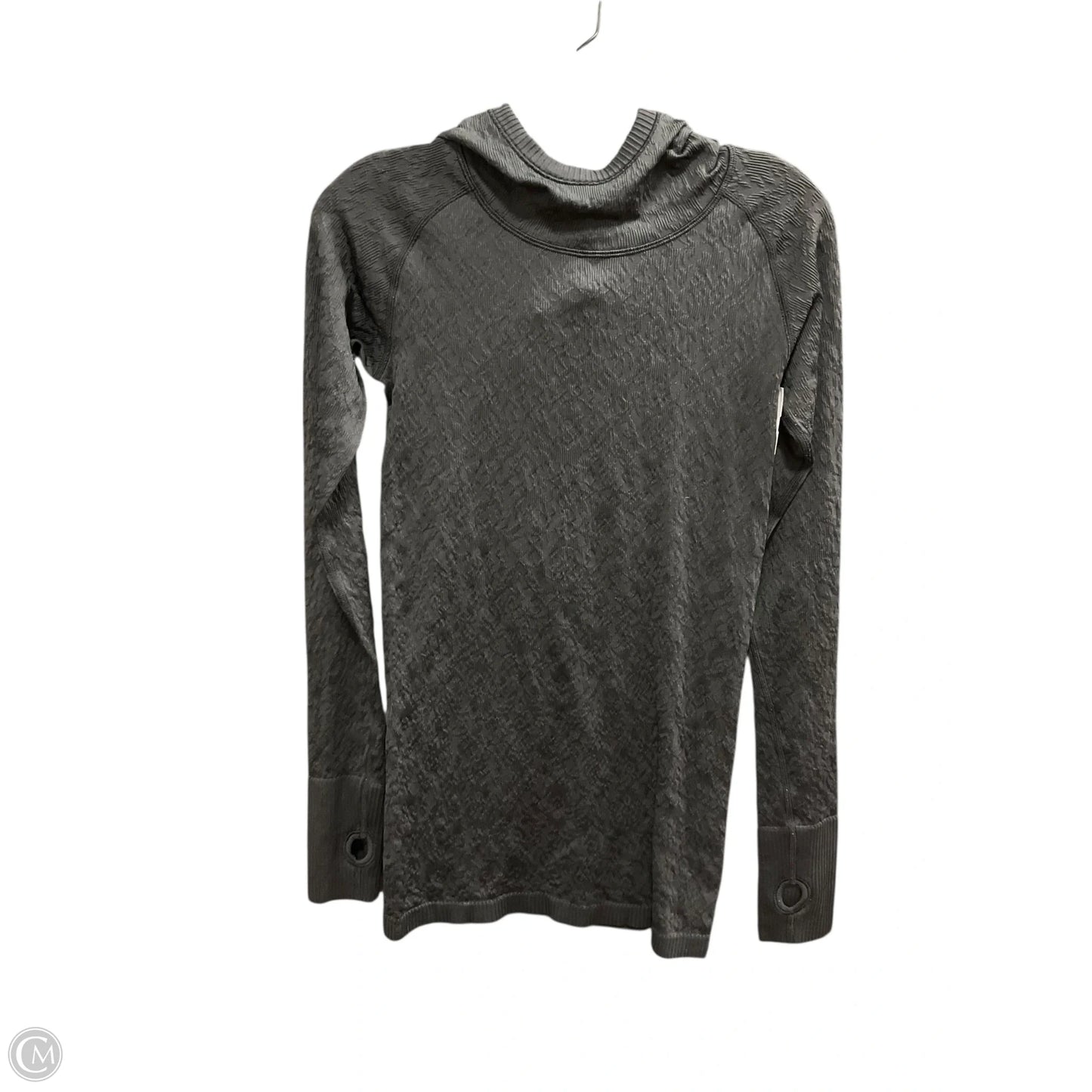 Athletic Top Long Sleeve Hoodie By Lululemon In Black, Size: 6