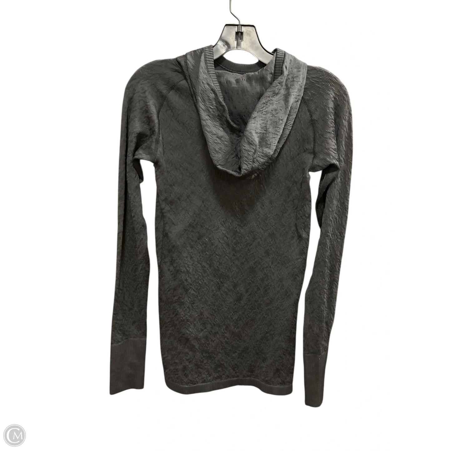 Athletic Top Long Sleeve Hoodie By Lululemon In Black, Size: 6