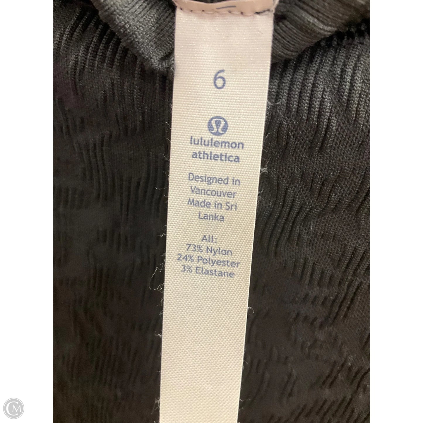 Athletic Top Long Sleeve Hoodie By Lululemon In Black, Size: 6