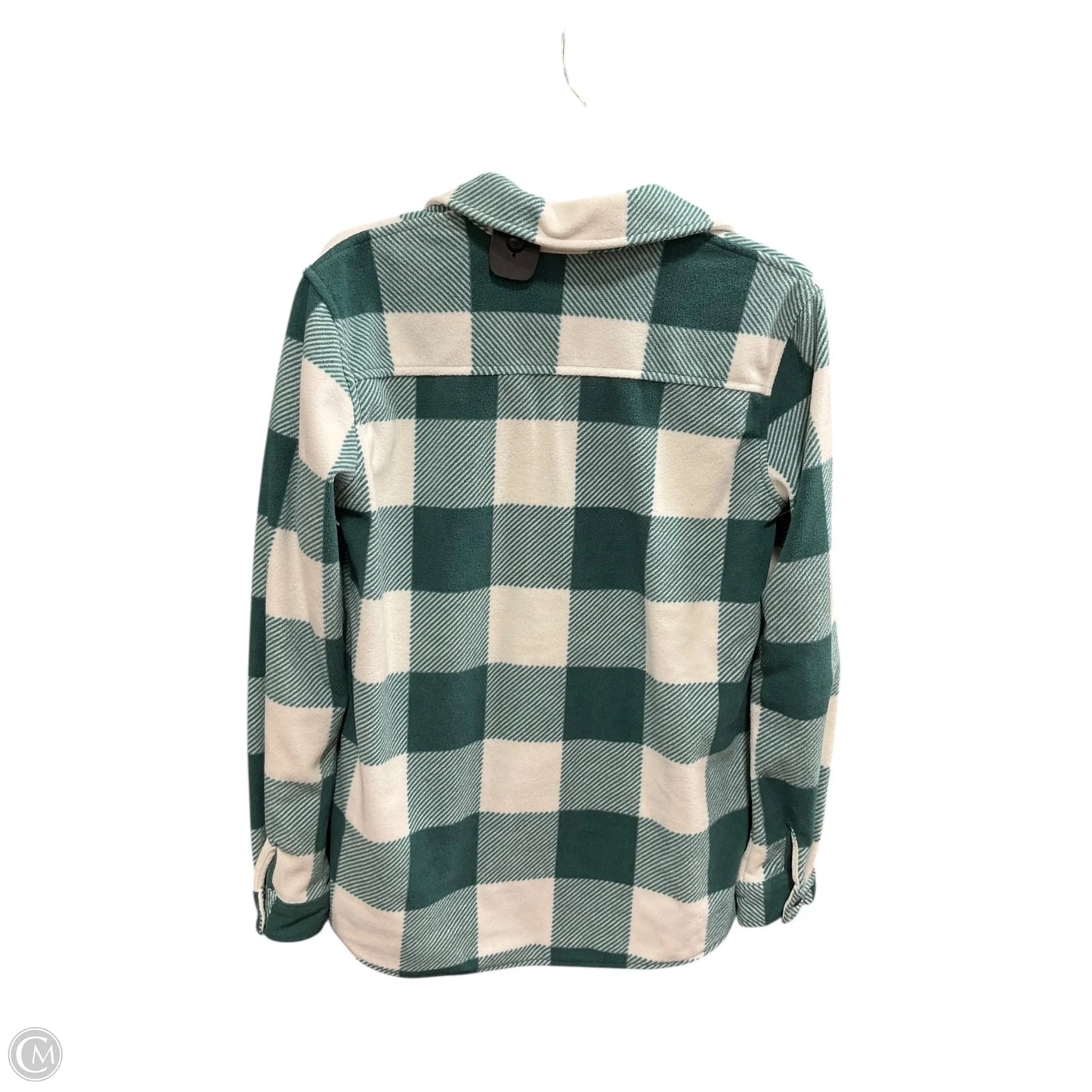Jacket Shirt By Eddie Bauer In Green, Size: M