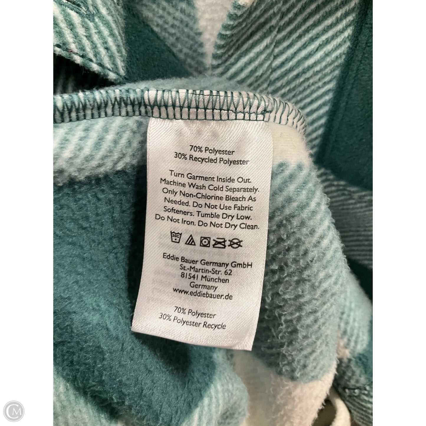 Jacket Shirt By Eddie Bauer In Green, Size: M