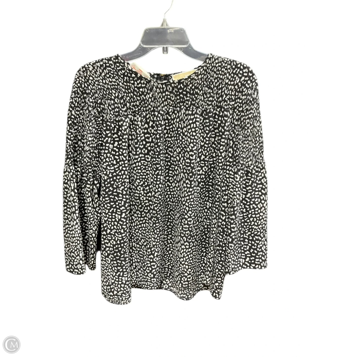 Top Long Sleeve Basic By Michael By Michael Kors In Blue & White, Size: L