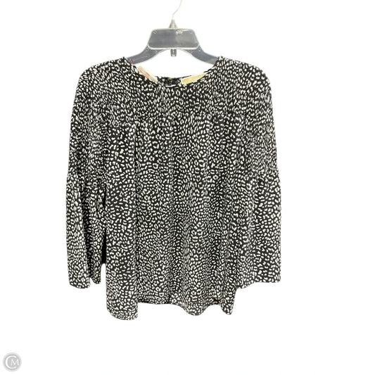 Top Long Sleeve Basic By Michael By Michael Kors In Blue & White, Size: L