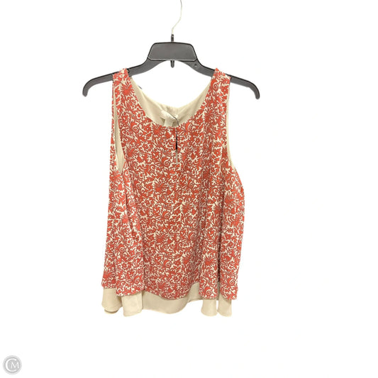 Top Sleeveless Basic By Loft In Floral Print, Size: L