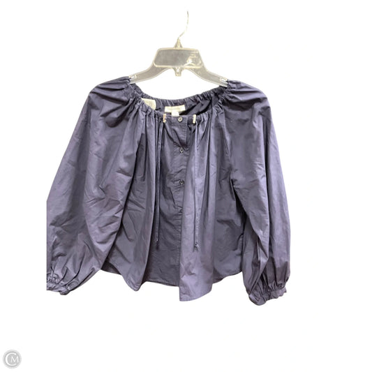 Top Long Sleeve Basic By Free Assembly In Navy, Size: L