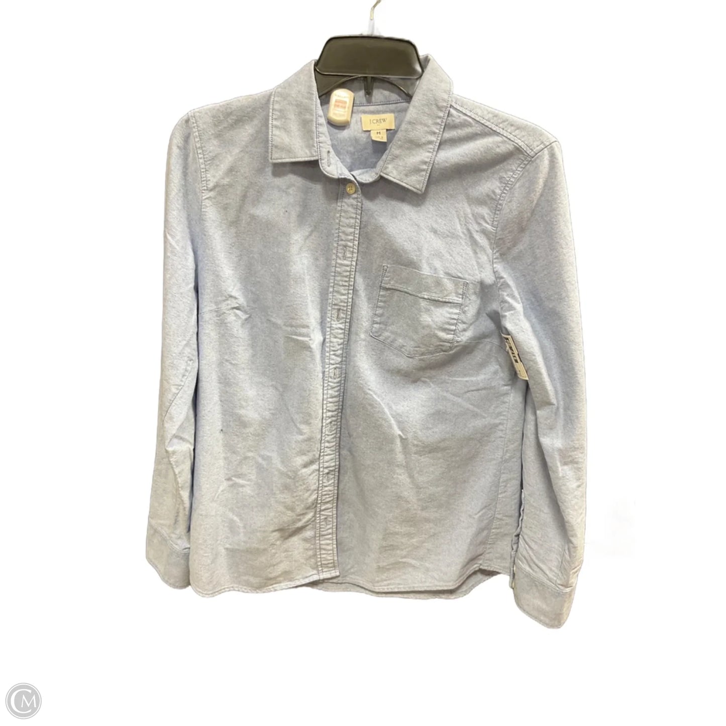 Blouse Long Sleeve By J. Crew In Blue, Size: M