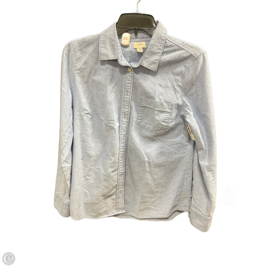 Blouse Long Sleeve By J. Crew In Blue, Size: M