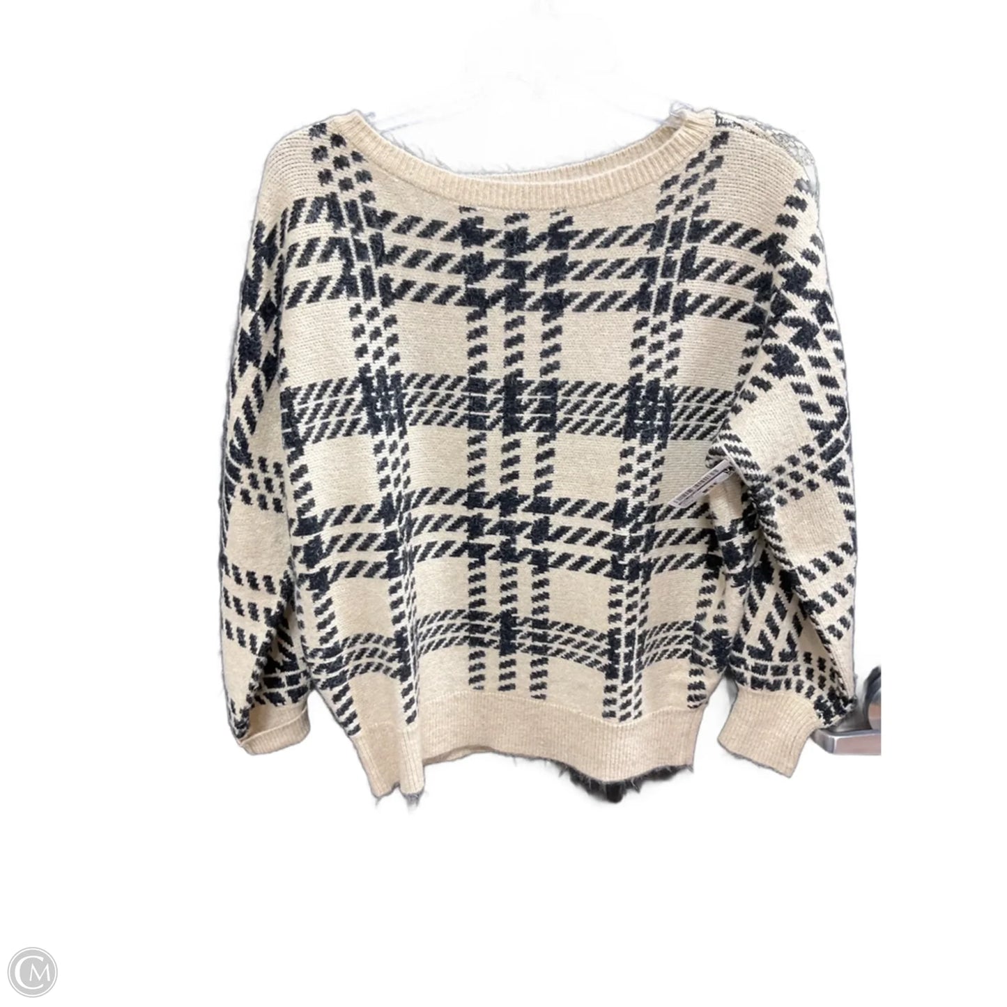 Sweater By Ann Taylor In Black & Cream, Size: S