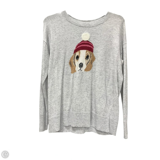 Top Long Sleeve Basic By Loft In Grey, Size: S