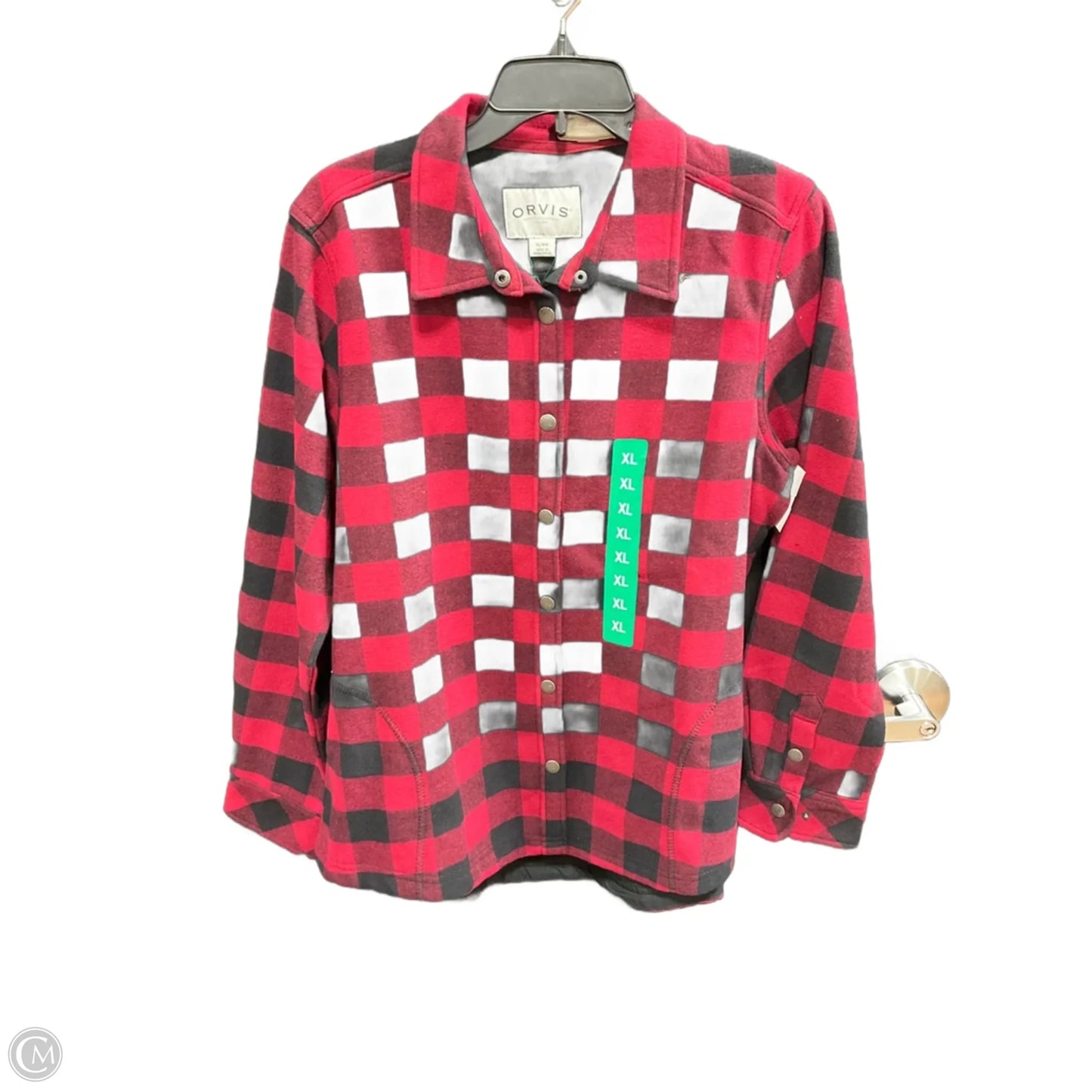 Jacket Shirt By Orvis In Checkered Pattern, Size: Xl
