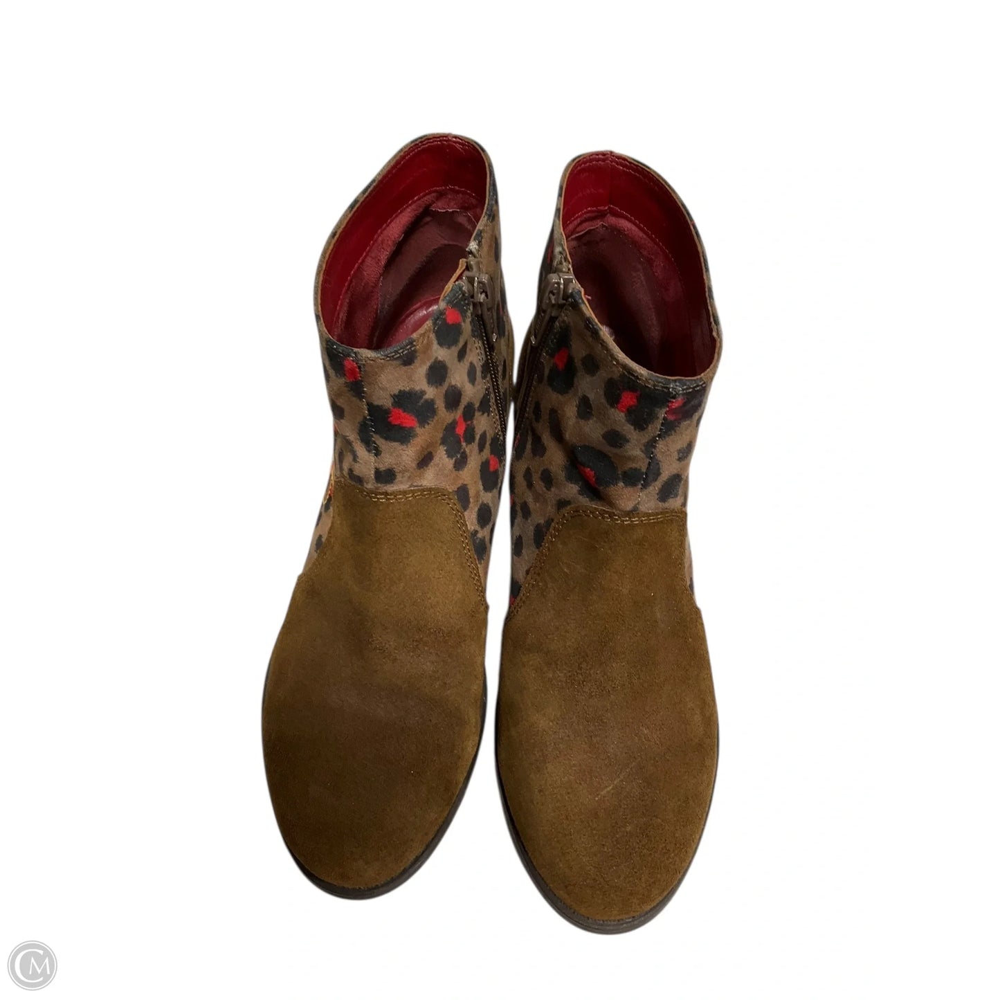 Boots Ankle Heels By Desigual In Animal Print, Size: 6