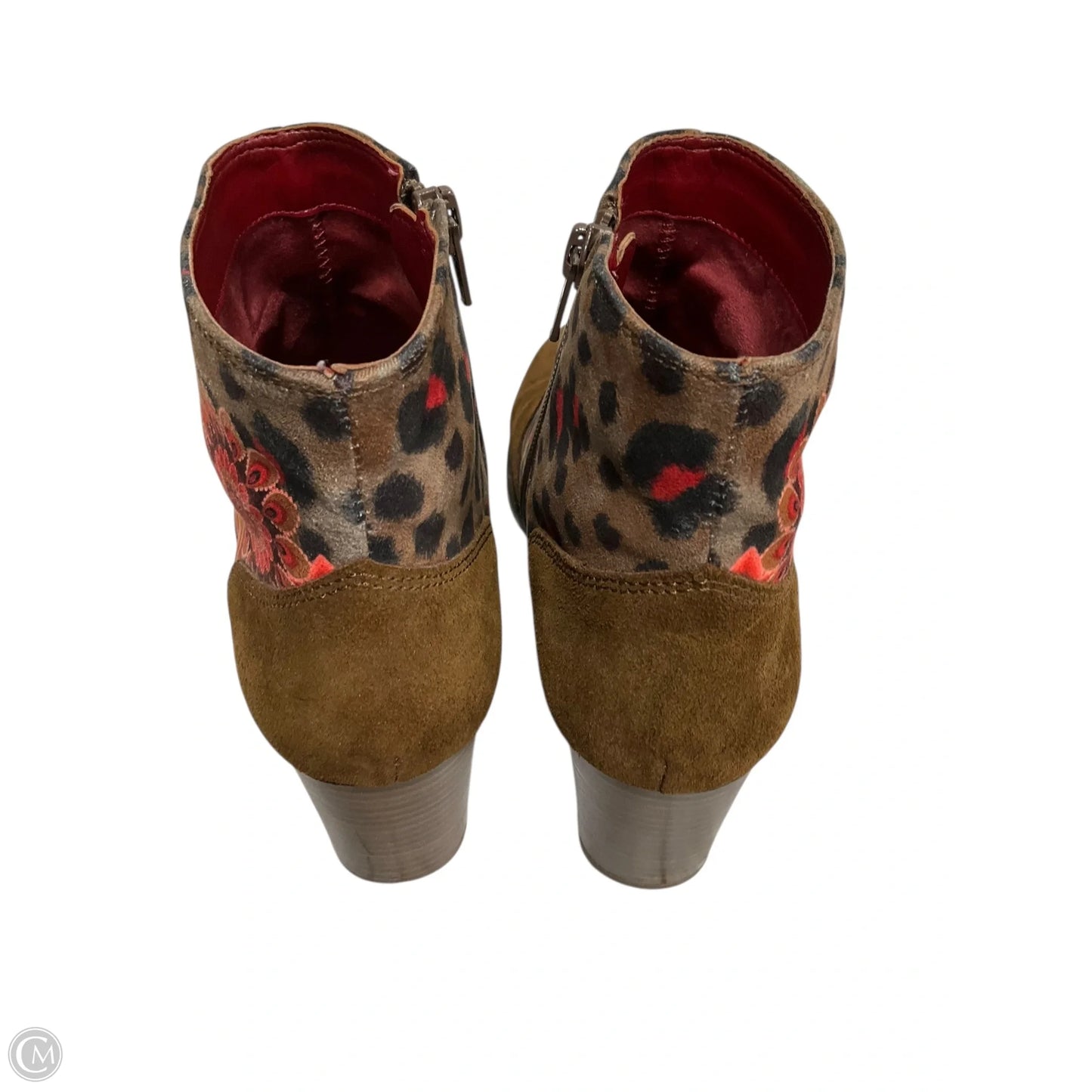 Boots Ankle Heels By Desigual In Animal Print, Size: 6