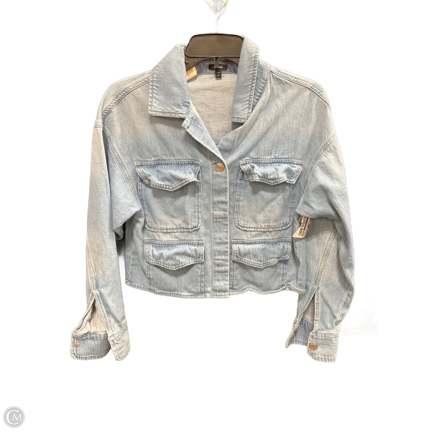 Jacket Denim By Express In Blue Denim, Size: Xs