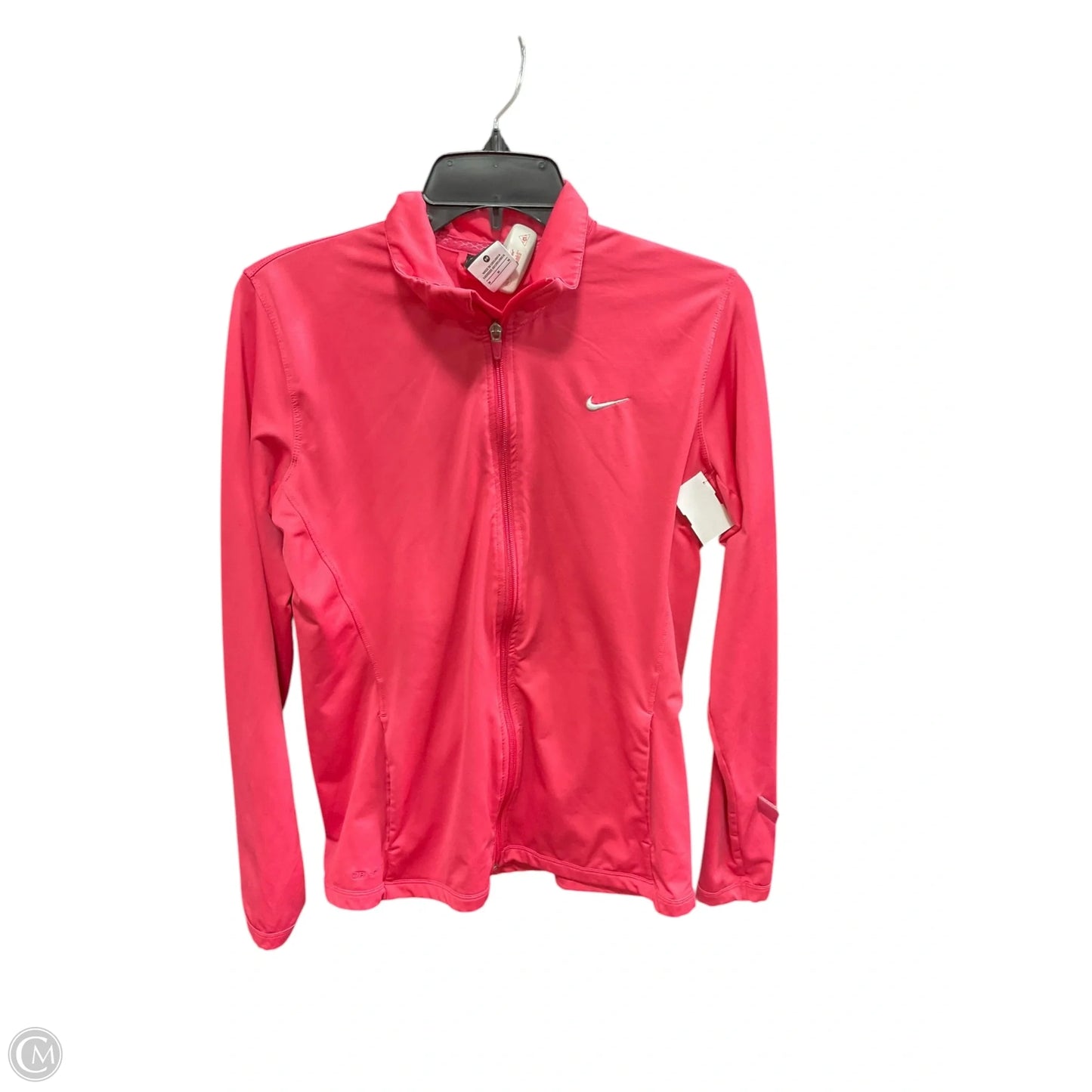 Athletic Jacket By Nike Apparel In Pink, Size: M