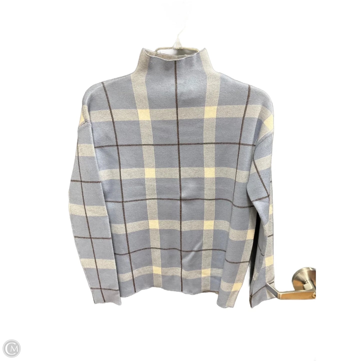 Top Long Sleeve Basic By Jones And Co In Black & Blue, Size: Xs