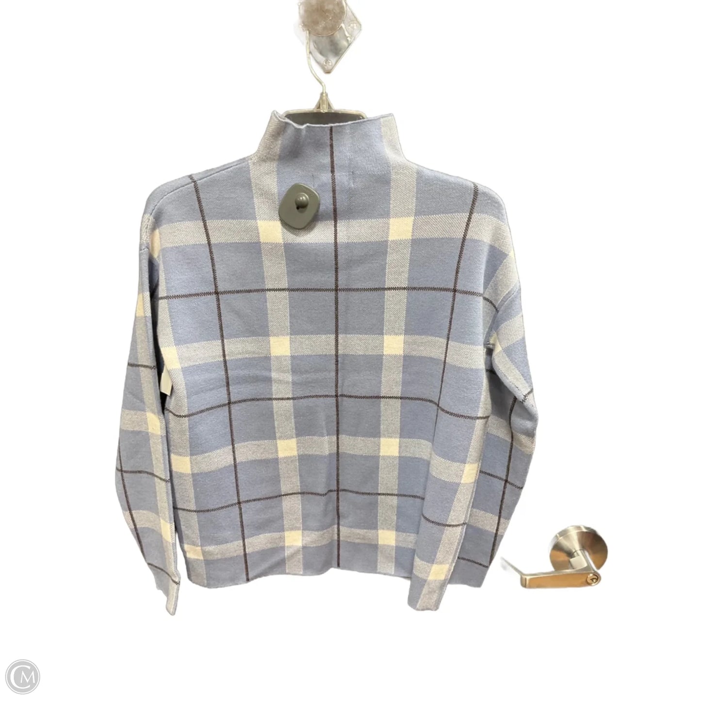 Top Long Sleeve Basic By Jones And Co In Black & Blue, Size: Xs