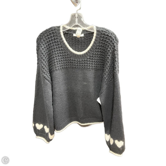 Sweater By Splendid In Black & Cream, Size: M