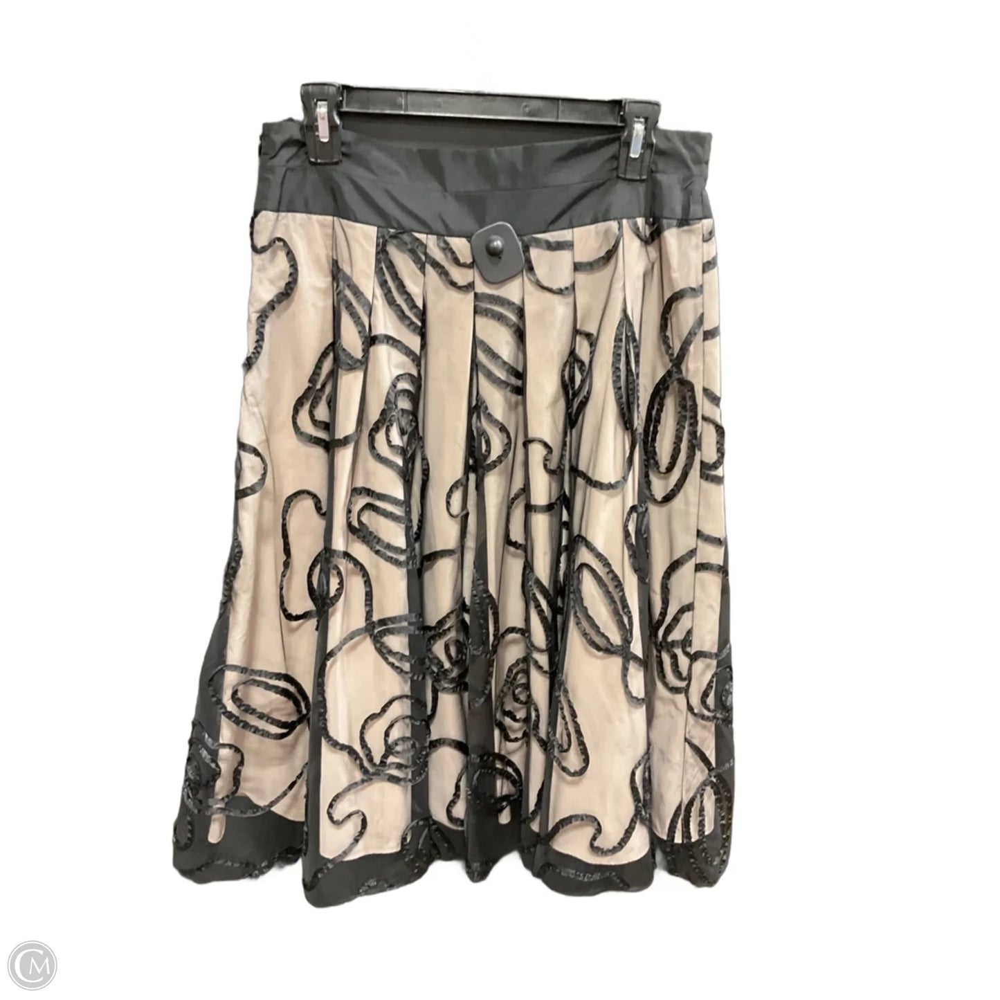 Skirt Designer By Lafayette 148 In Black & Tan, Size: 8