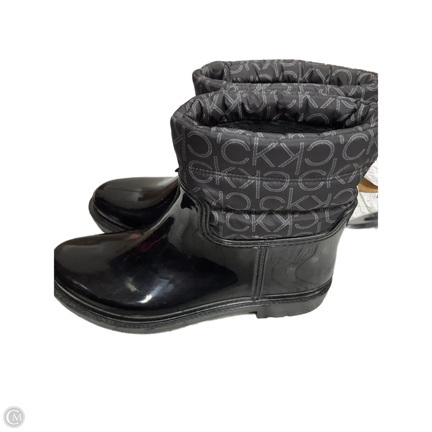 Boots Ankle Heels By Calvin Klein In Black, Size: 7