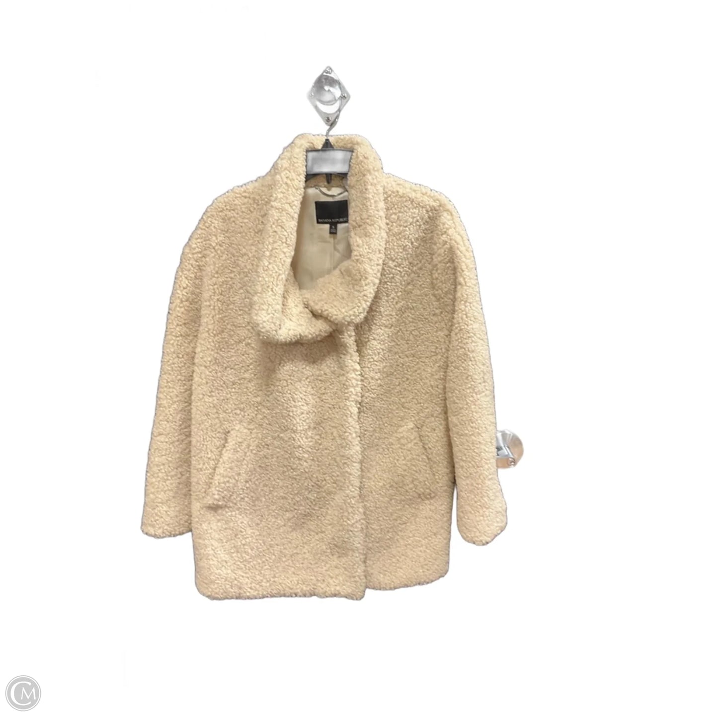 Coat Faux Fur & Sherpa By Banana Republic In Beige, Size: S