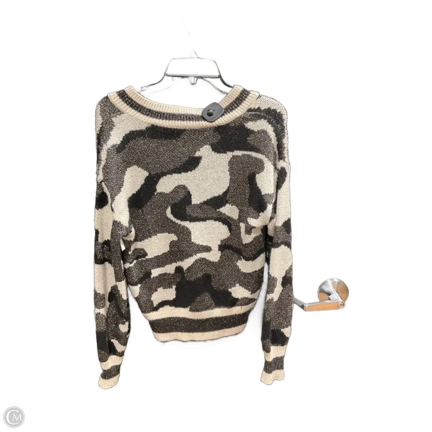 Sweater By Nine West In Black & Tan, Size: M
