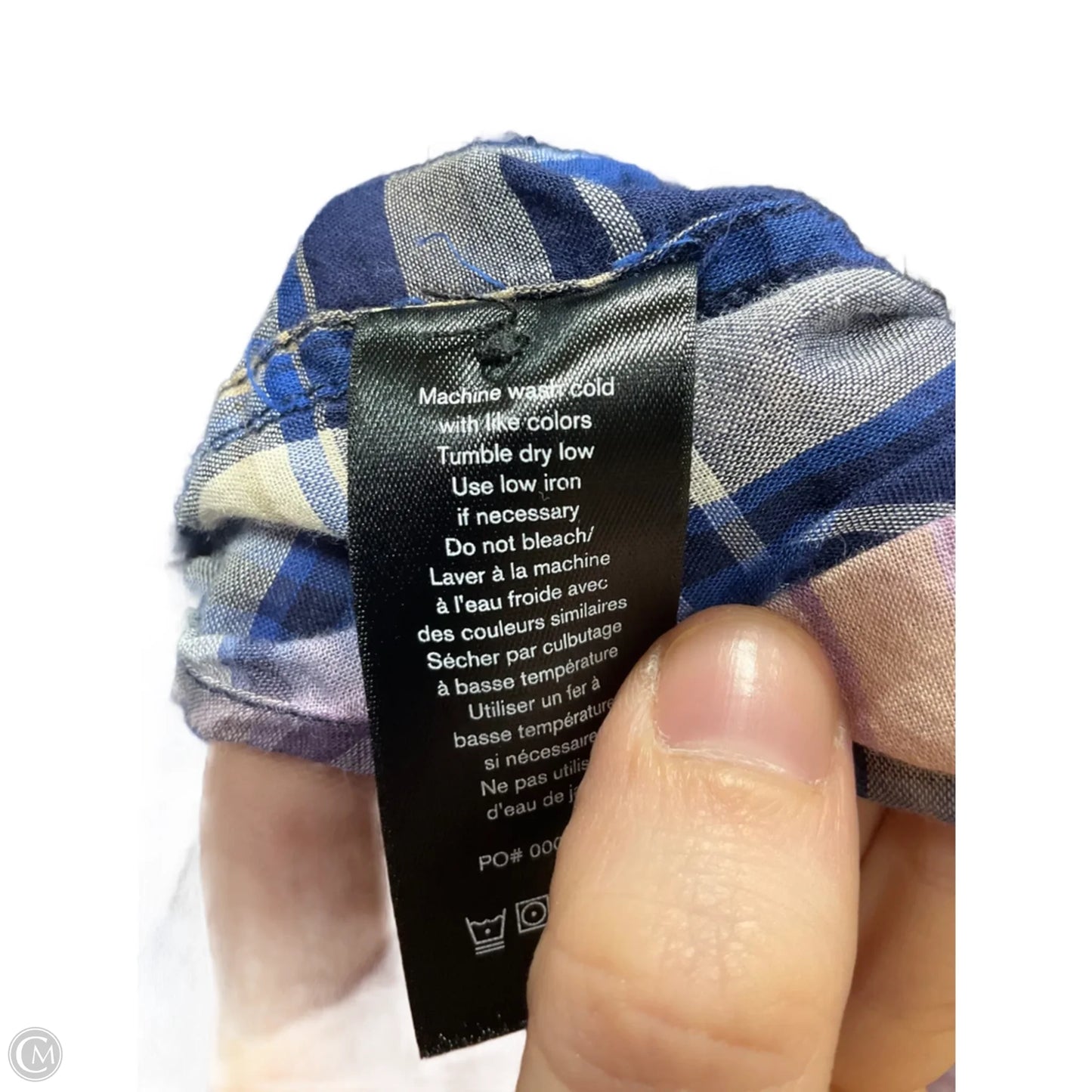 Top Long Sleeve Basic By Rag And Bone In Blue & Purple, Size: M