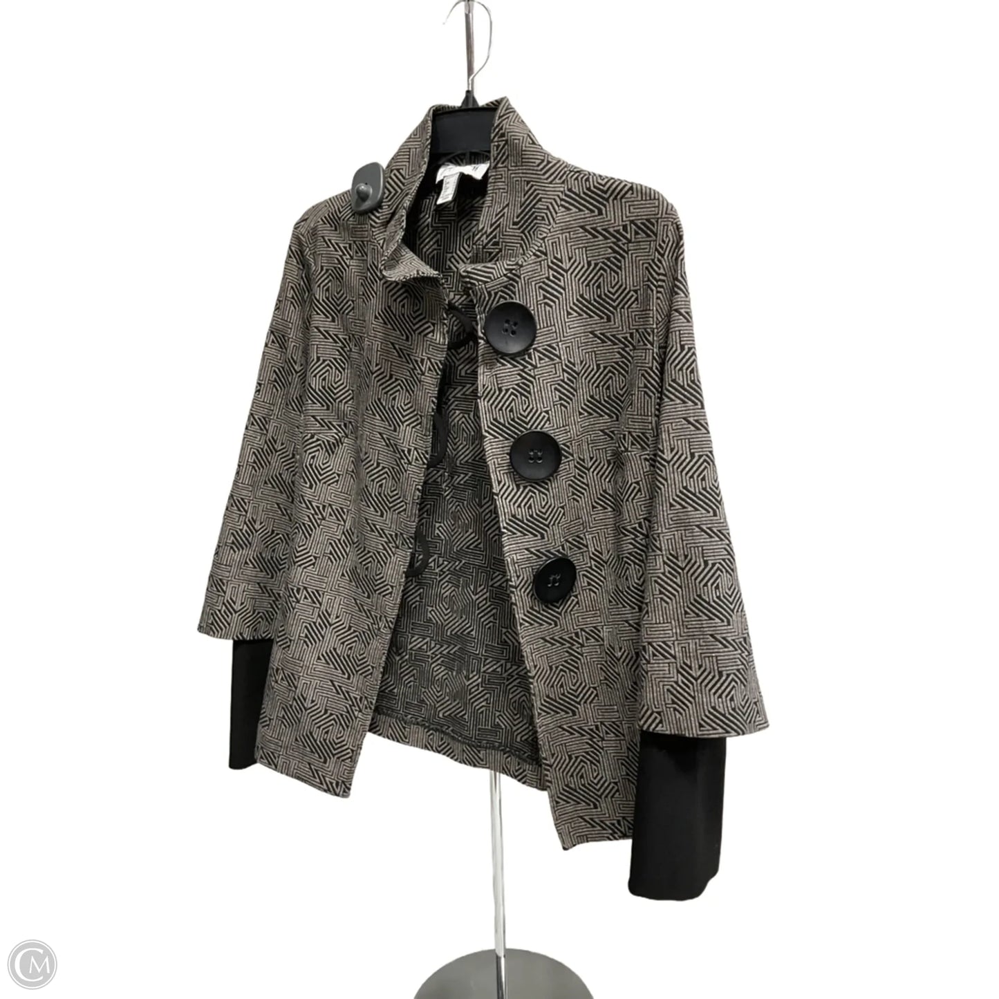 Blazer By Joseph Ribkoff In Black & Grey, Size: 10