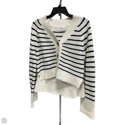 Sweater Cardigan By Cmb In Striped Pattern, Size: Xs