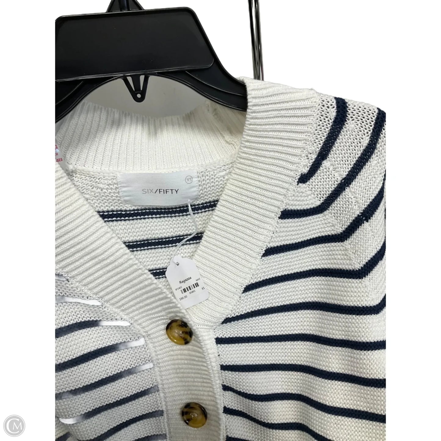 Sweater Cardigan By Cmb In Striped Pattern, Size: Xs