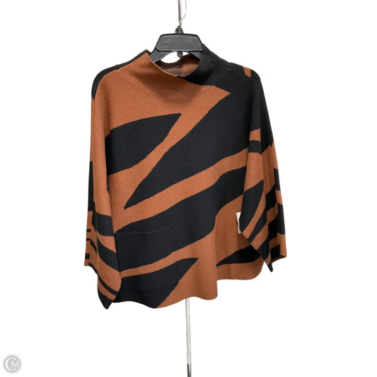 Sweater By Joseph Ribkoff In Black & Tan, Size: M