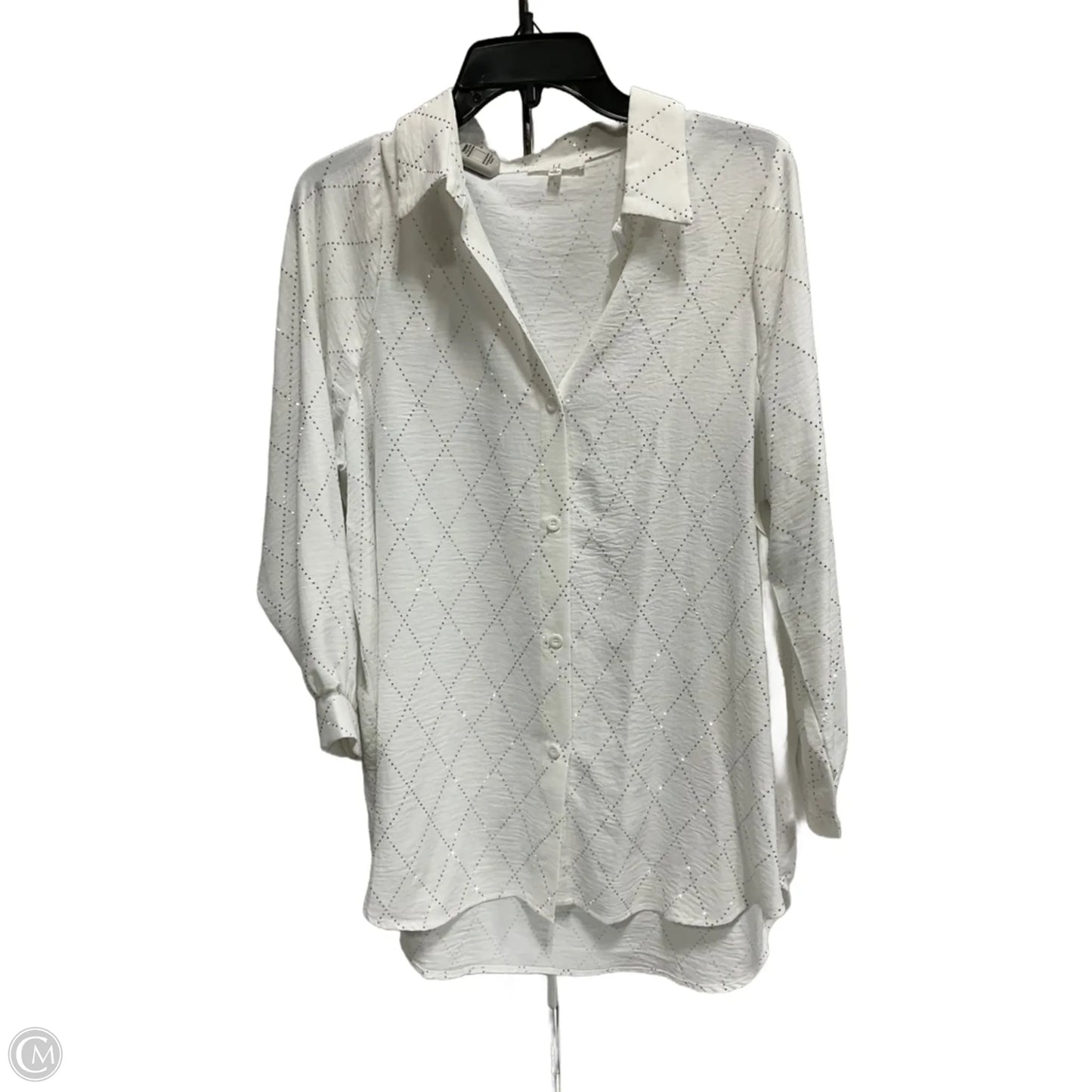 Blouse Long Sleeve By Cma In White, Size: M