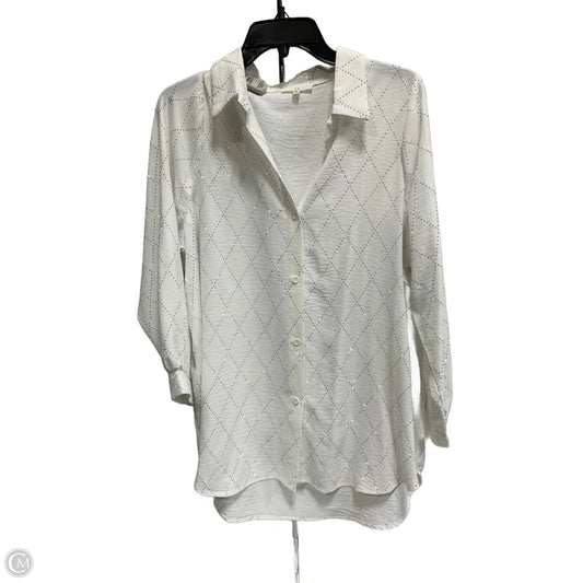 Blouse Long Sleeve By Cma In White, Size: M