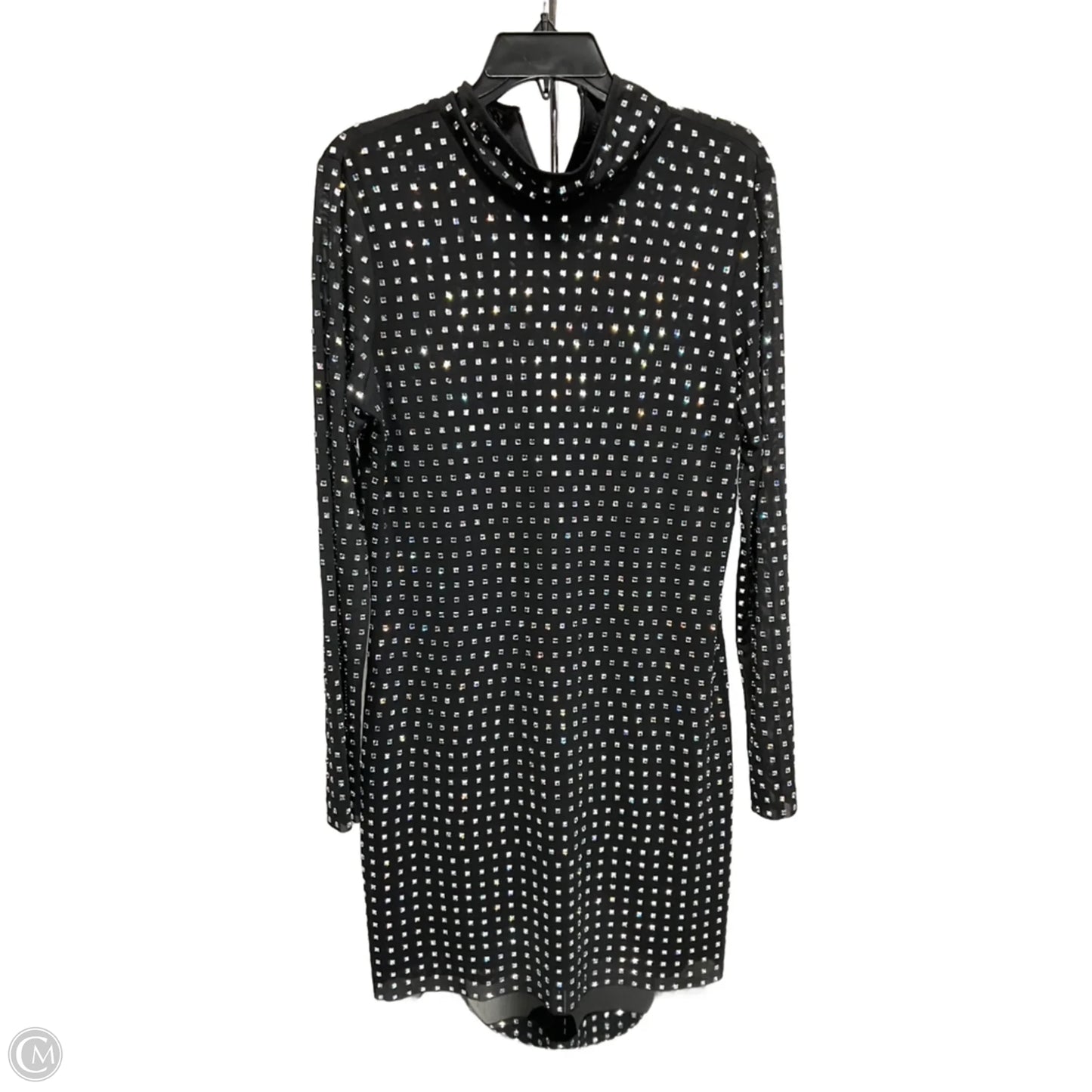 Dress Party Short By Steve Madden In Black & Silver, Size: L