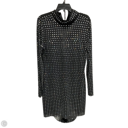 Dress Party Short By Steve Madden In Black & Silver, Size: L