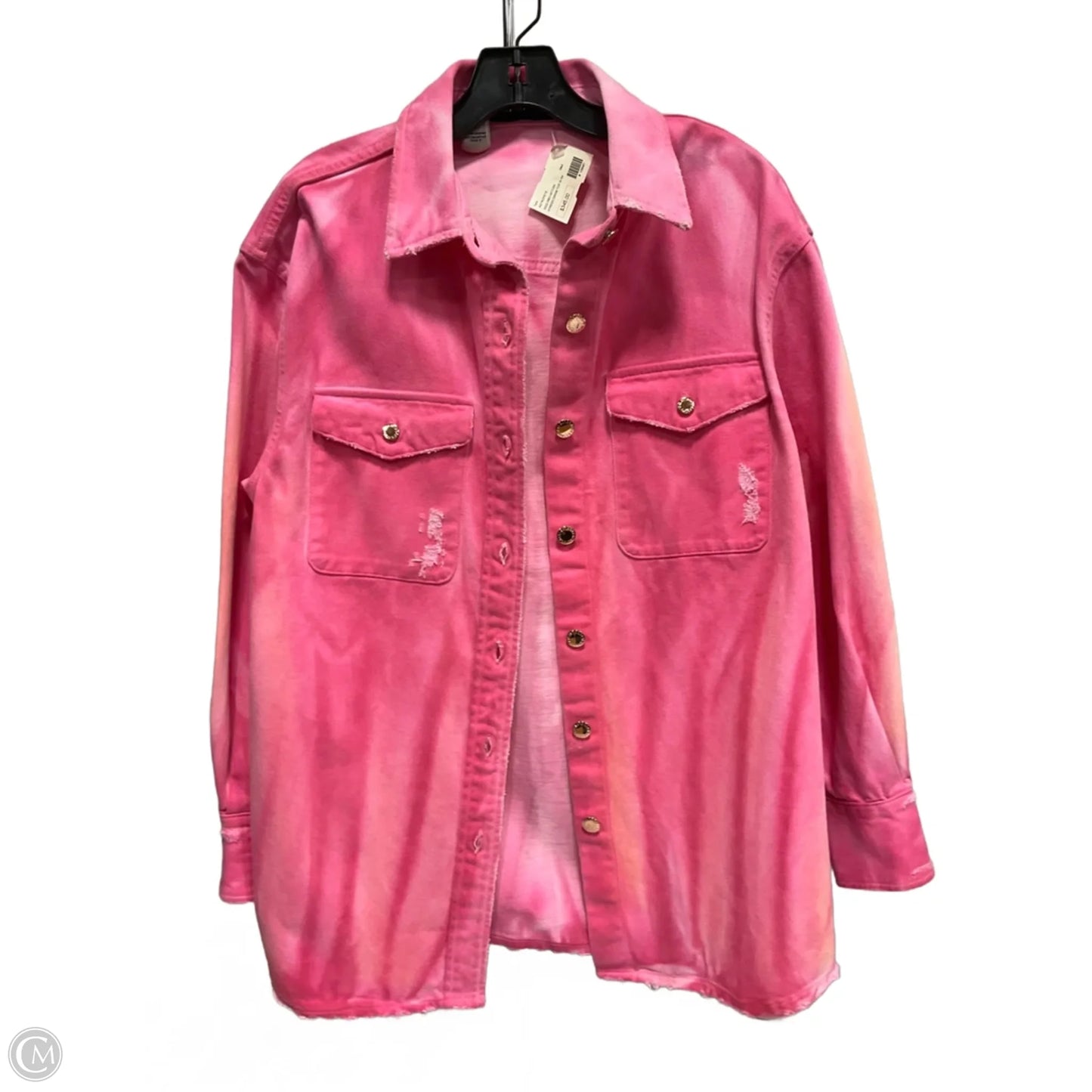 Jacket Denim By Cma In Pink, Size: M