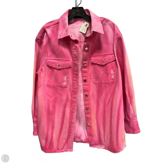 Jacket Denim By Cma In Pink, Size: M