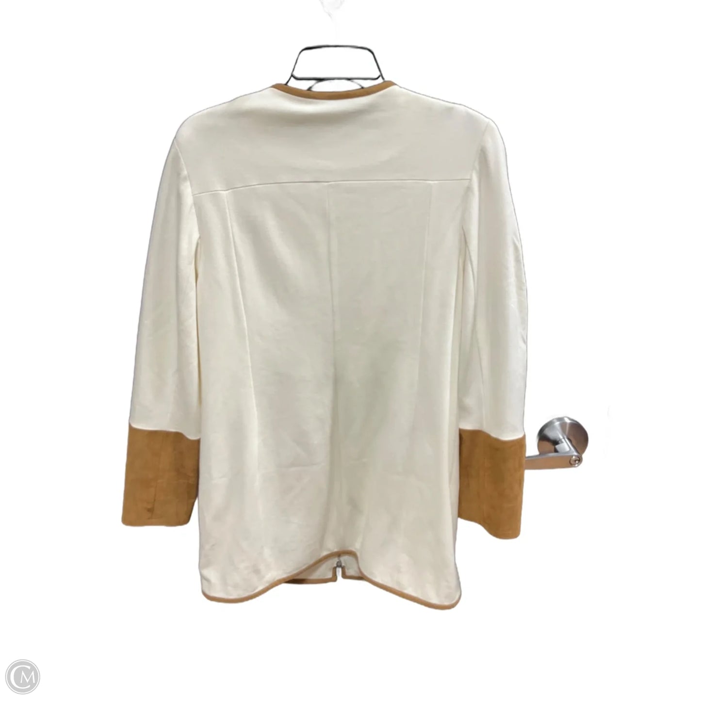 Cardigan By Chicos In Cream & Tan, Size: M