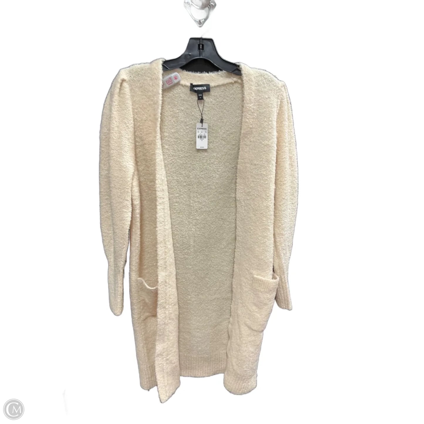 Sweater Cardigan By Express In Tan, Size: S