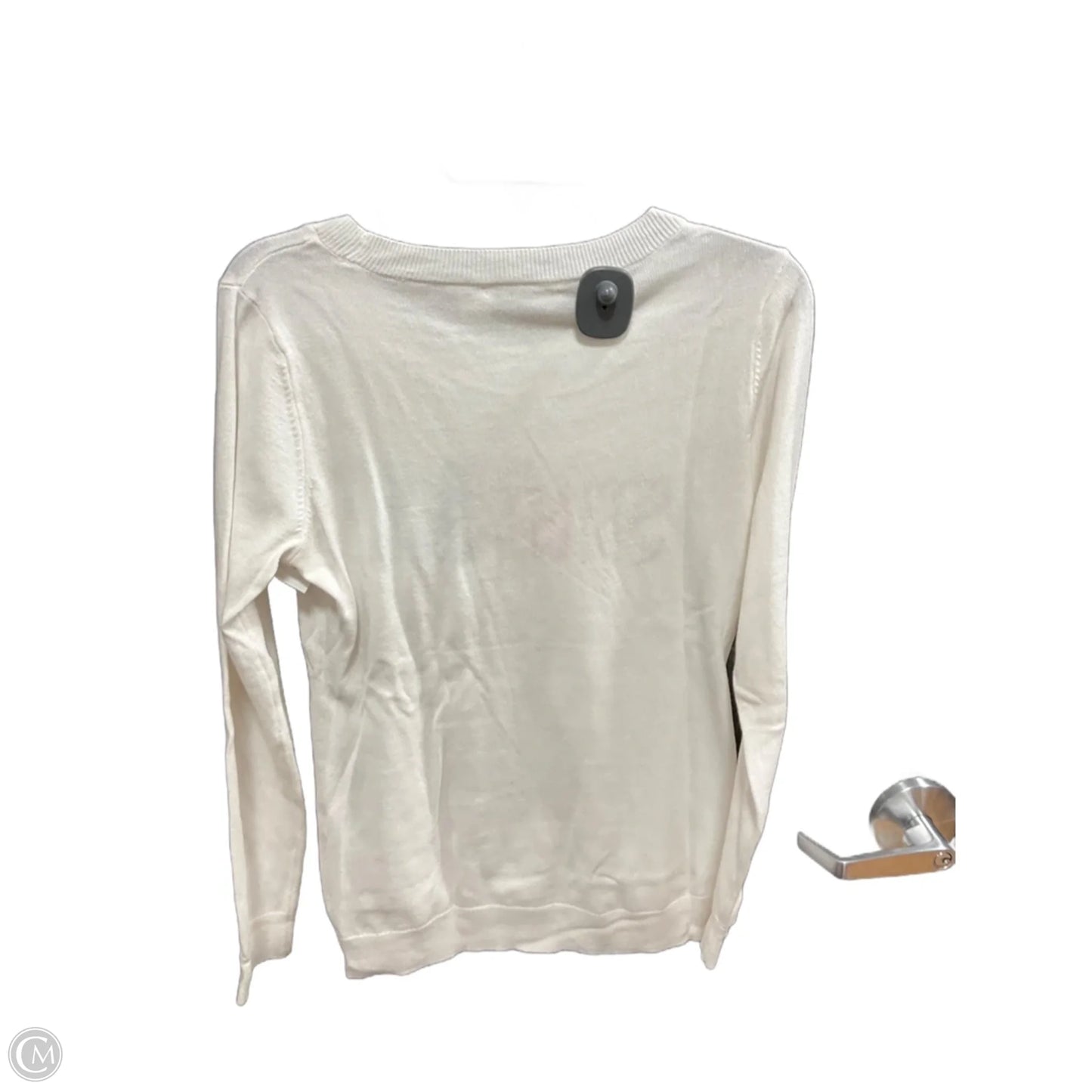 Top Long Sleeve Basic By New York And Co In Cream, Size: S