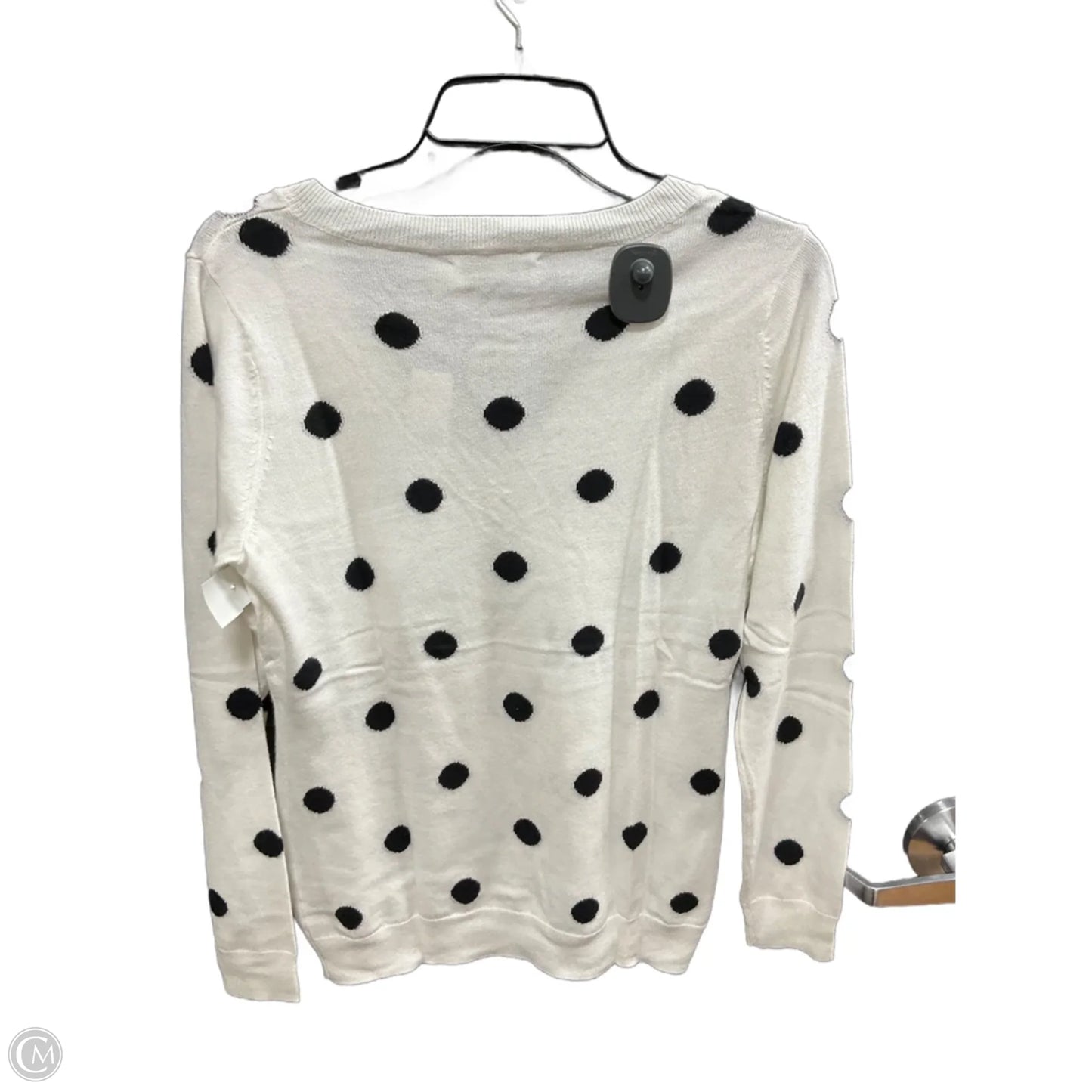 Top Long Sleeve Basic By New York And Co In Polkadot Pattern, Size: S