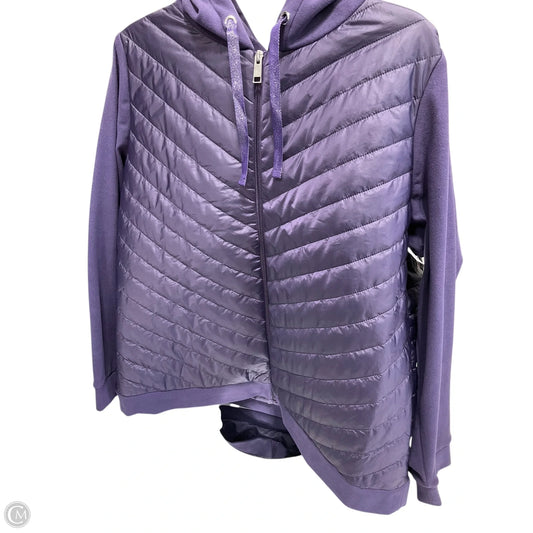Jacket Puffer & Quilted By Chicos In Purple, Size: Xl