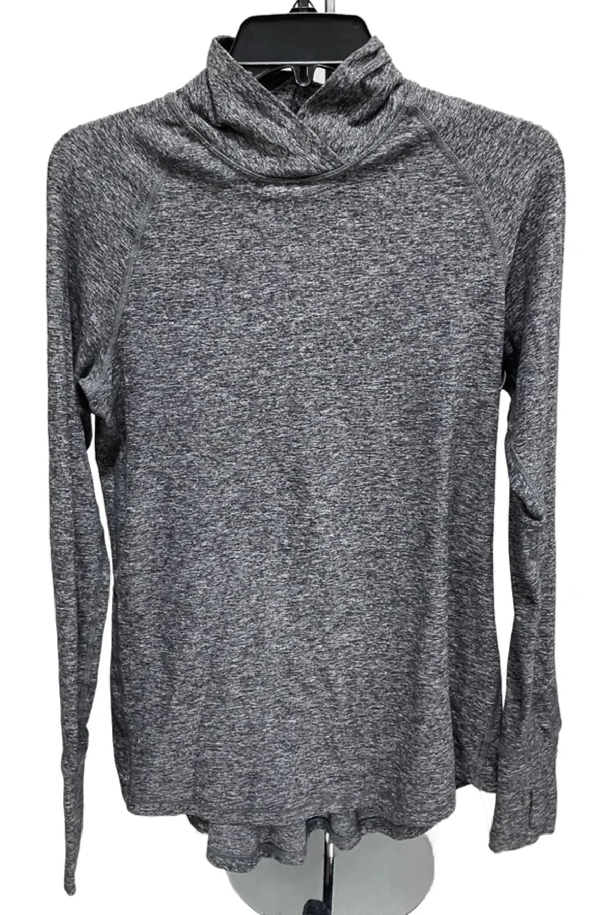 Athletic Top Long Sleeve Collar By Lululemon In Grey, Size: 6