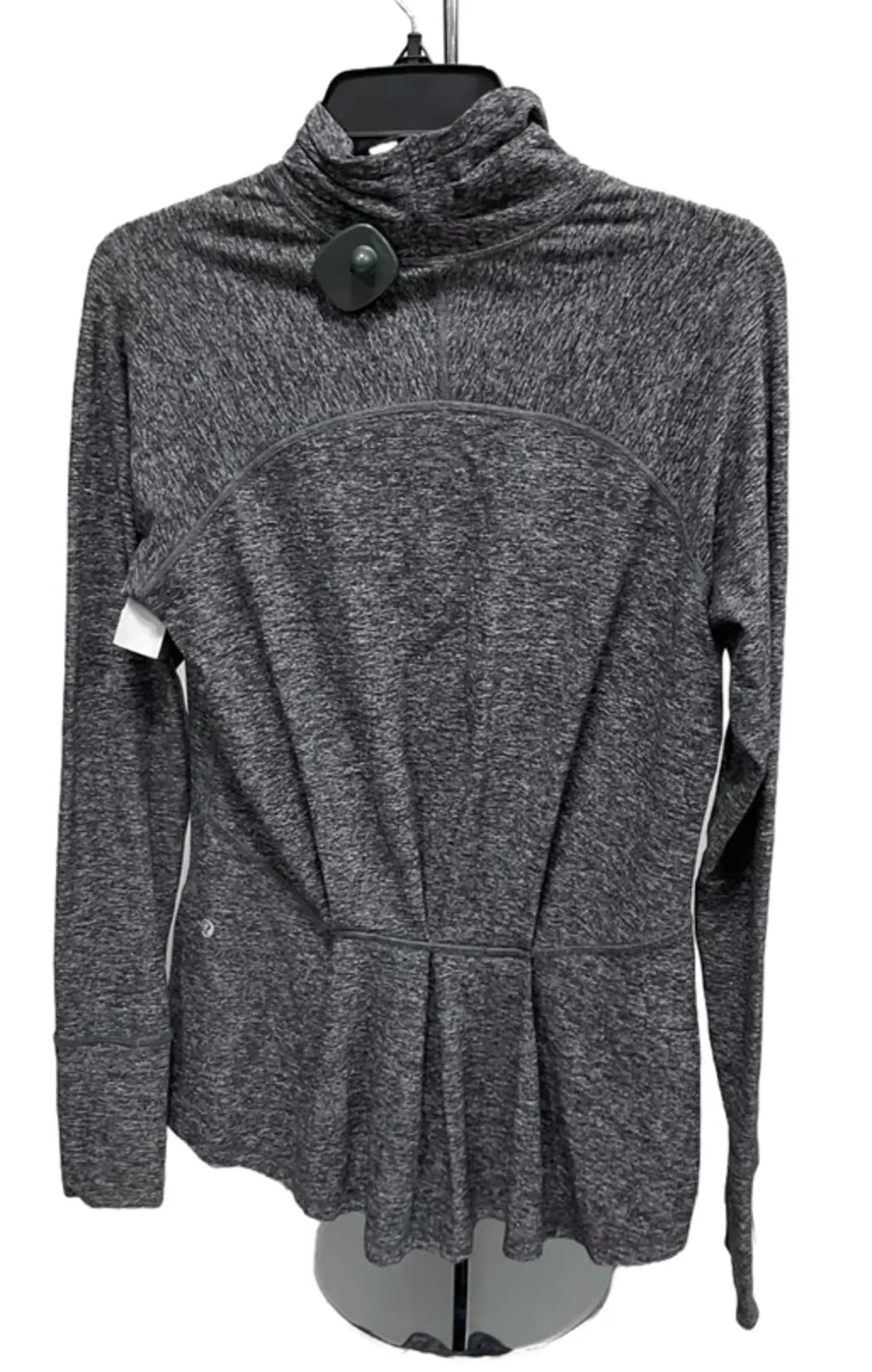 Athletic Top Long Sleeve Collar By Lululemon In Grey, Size: 6