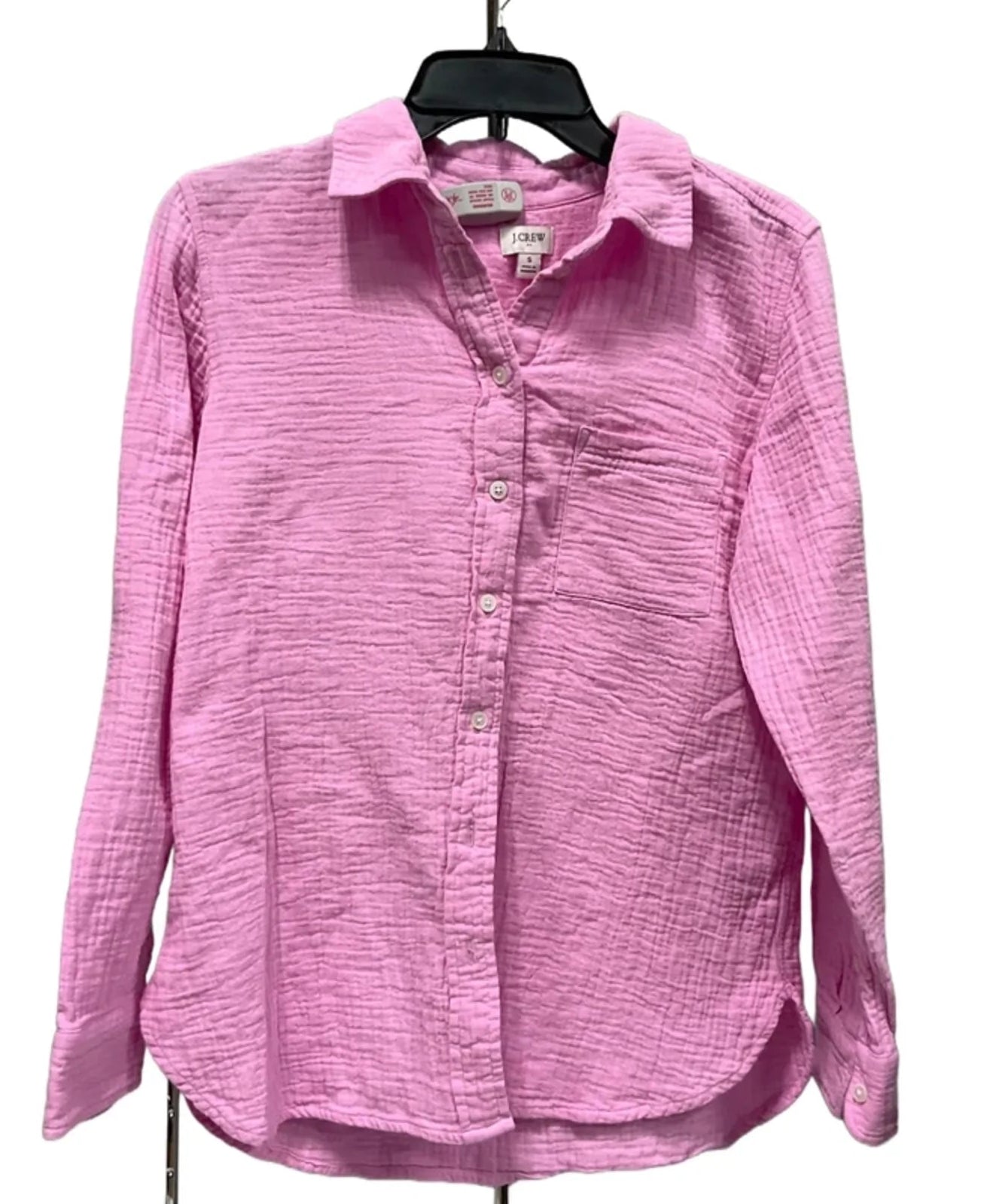 Top Long Sleeve Basic By J. Crew In Pink, Size: S