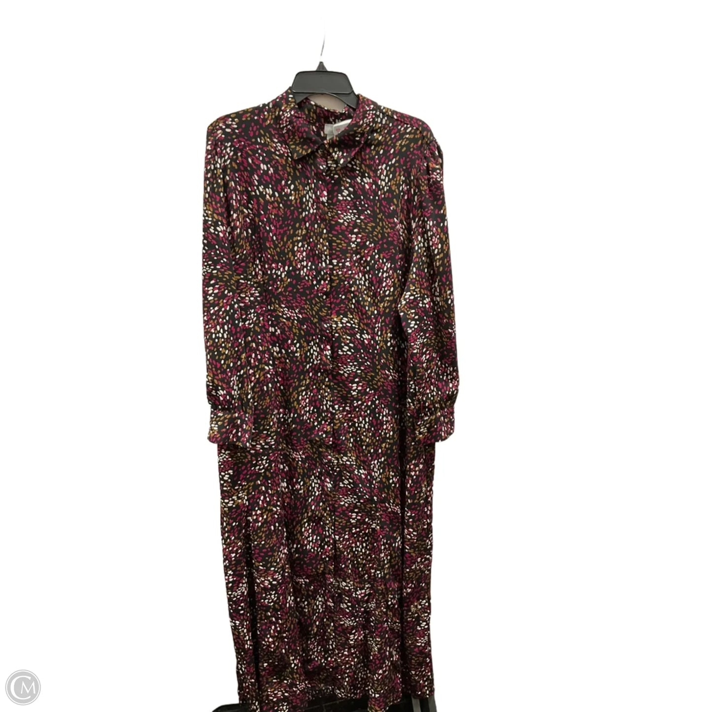 Dress Casual Maxi By Chicos In Black & Red, Size: Xl