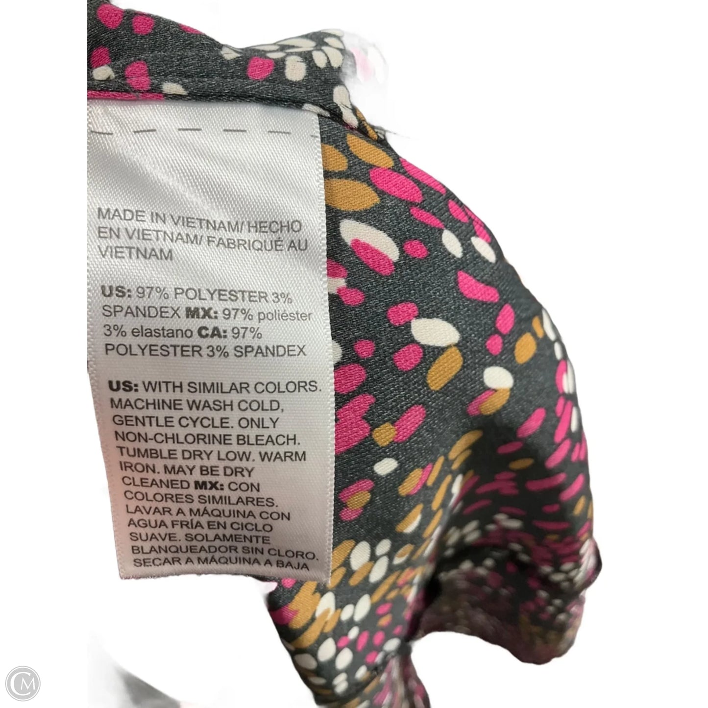 Dress Casual Maxi By Chicos In Black & Red, Size: Xl