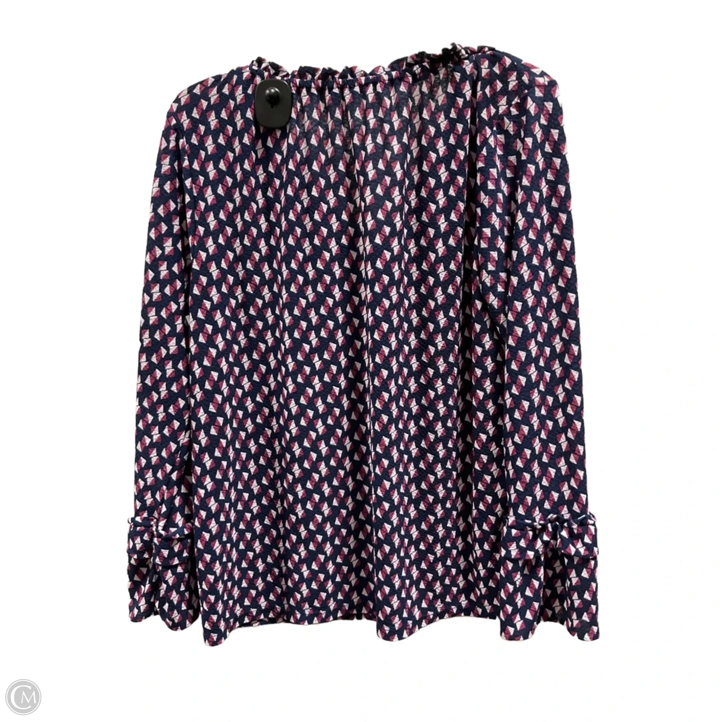 Top Long Sleeve Basic By Michael By Michael Kors In Blue & Pink, Size: L